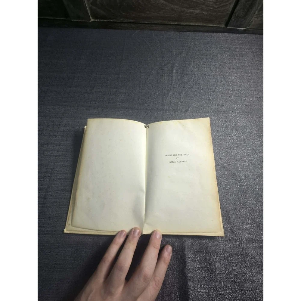 Vintage Poems for the John Jackie Kannon Hardcover 1969 Humor Poetry Book